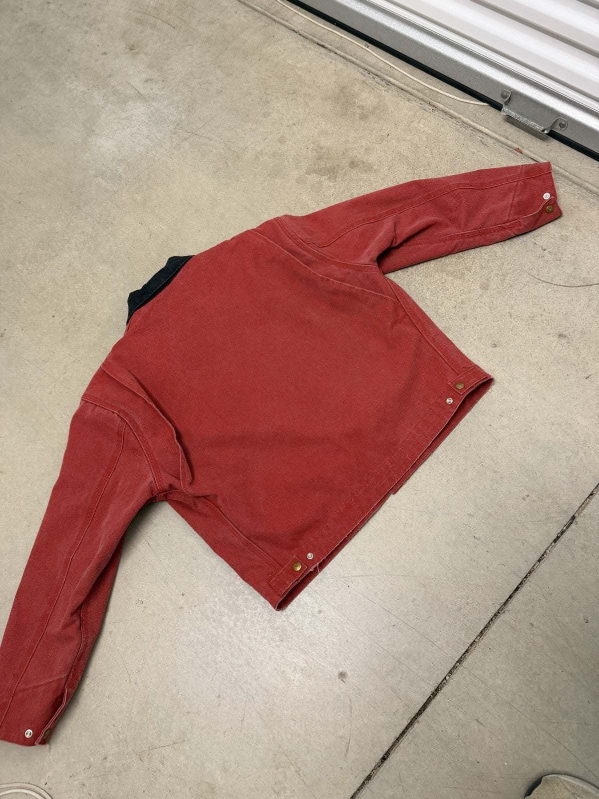 Vintage Carhartt J97 CRI Crimson Red Detroit Jacket Medium Rare Size USA