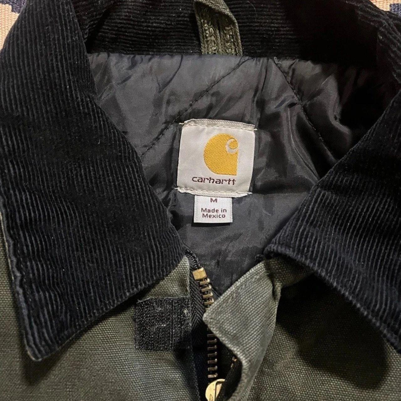 Vintage Carhartt Jacket Medium Faded Moss Green Arctic Detroit Chore J22 MOS