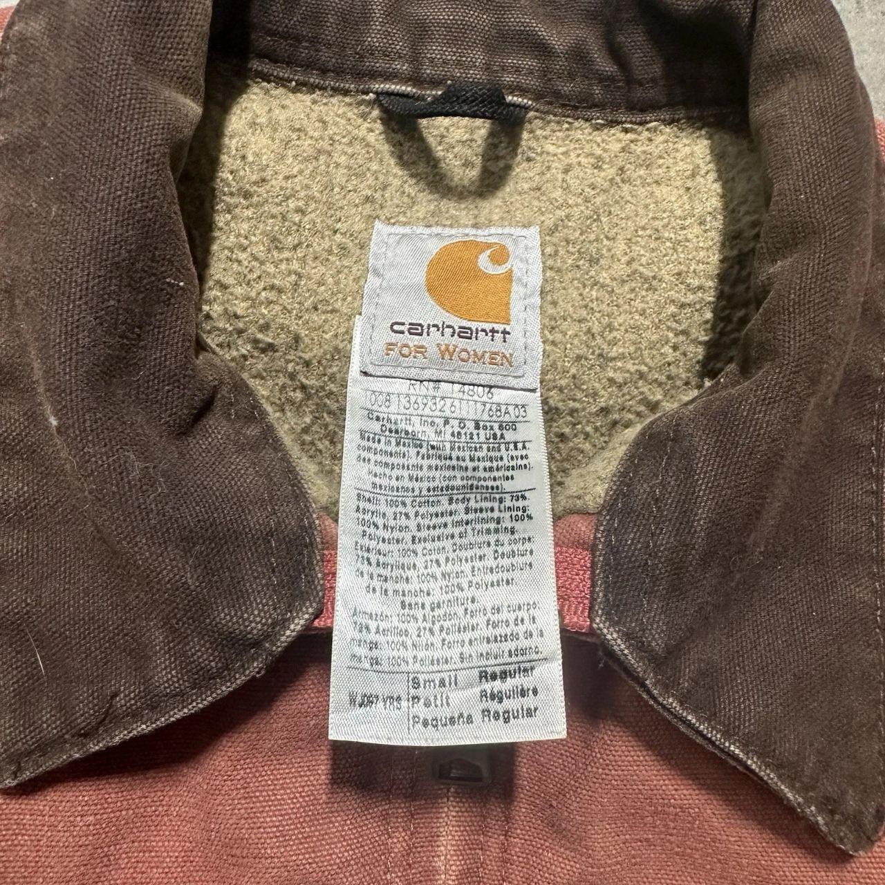 VTG Carhartt Detroit Woman’s W J097 VRS Rose Red Jacket Size Small Regular