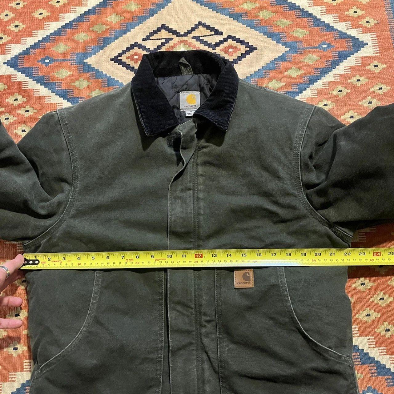 Vintage Carhartt Jacket Medium Faded Moss Green Arctic Detroit Chore J22 MOS