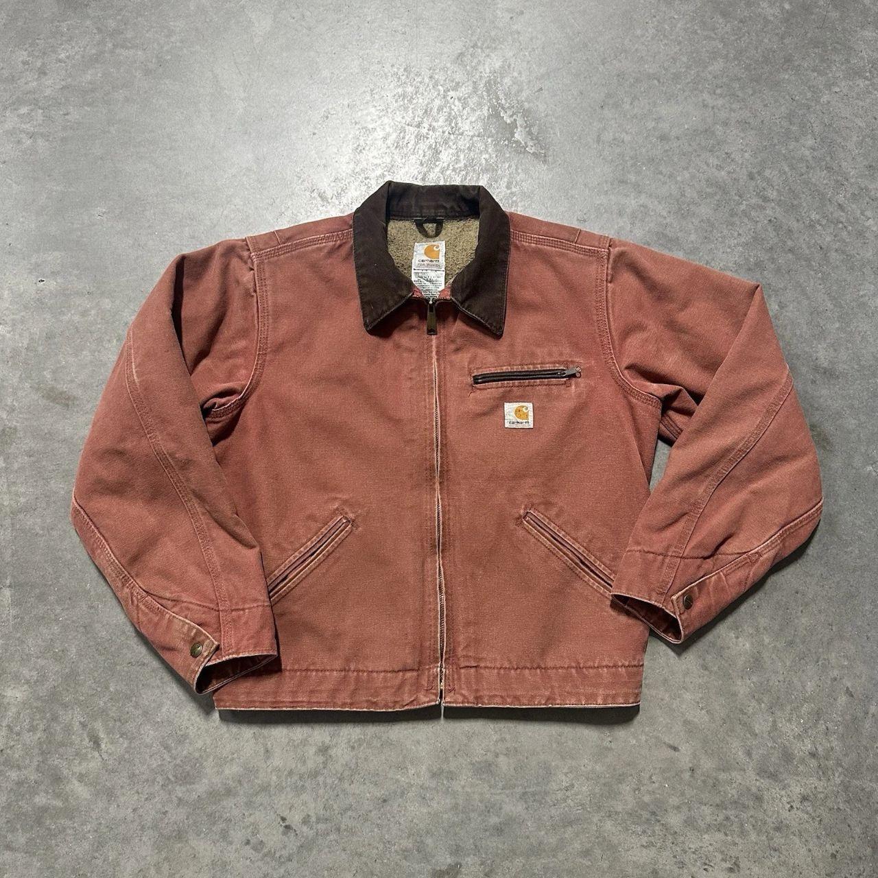 VTG Carhartt Detroit Woman’s W J097 VRS Rose Red Jacket Size Small Regular