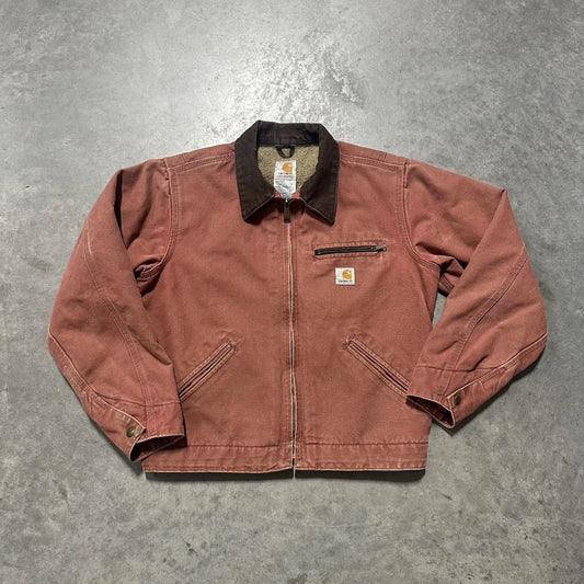 VTG Carhartt Detroit Woman’s W J097 VRS Rose Red Jacket Size Small Regular