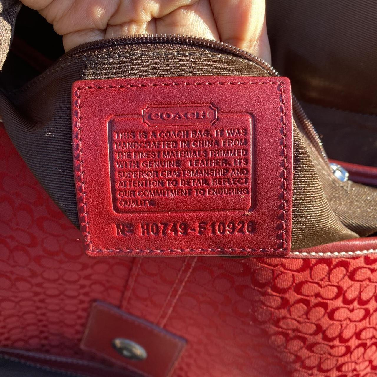Y2K red coach soho