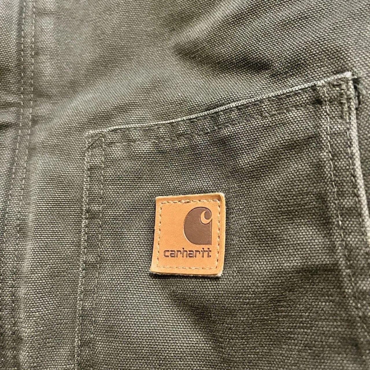 Vintage Carhartt Jacket Medium Faded Moss Green Arctic Detroit Chore J22 MOS