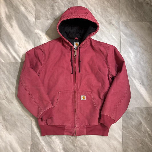 Carhartt Men's Red and Burgundy Coat