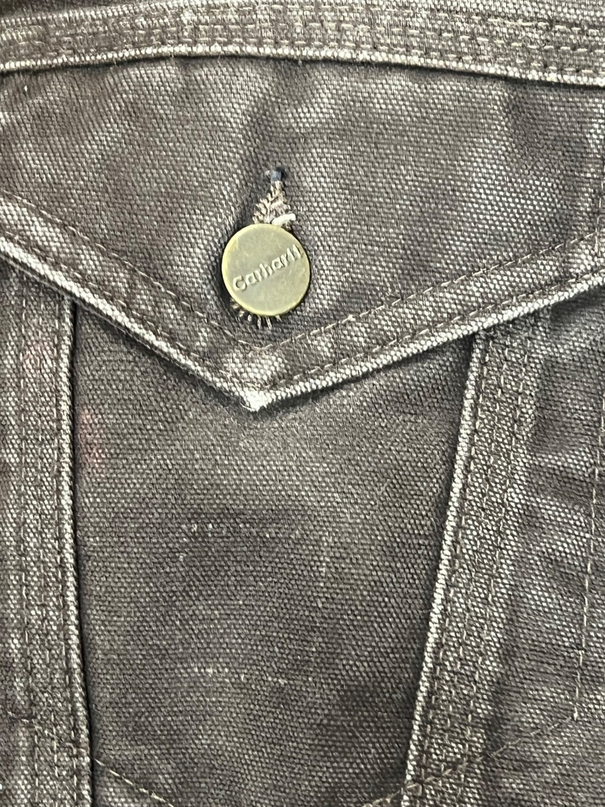 Carhartt Men's J233 DKB Dark Brown Sherpa Lined Trucker Jacket Size Medium