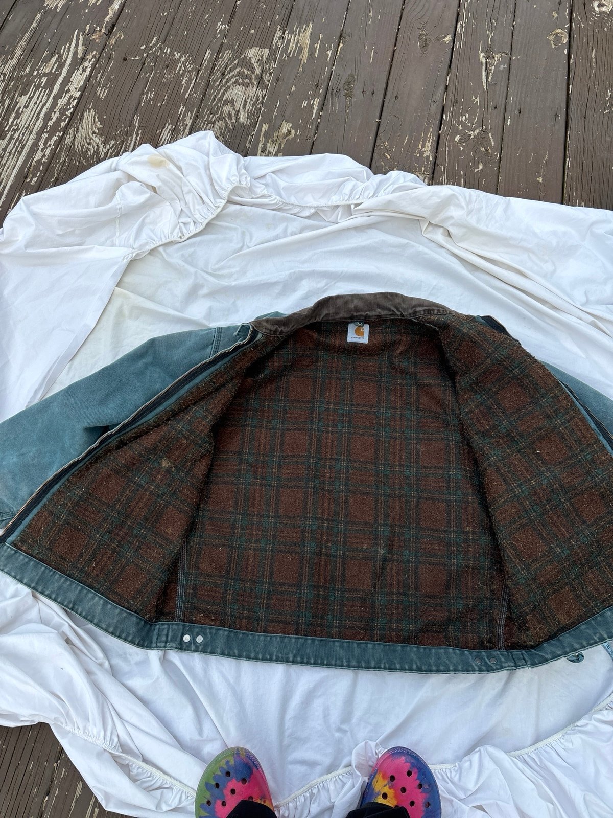 Vintage Carhartt Detroit blanket lined jacket