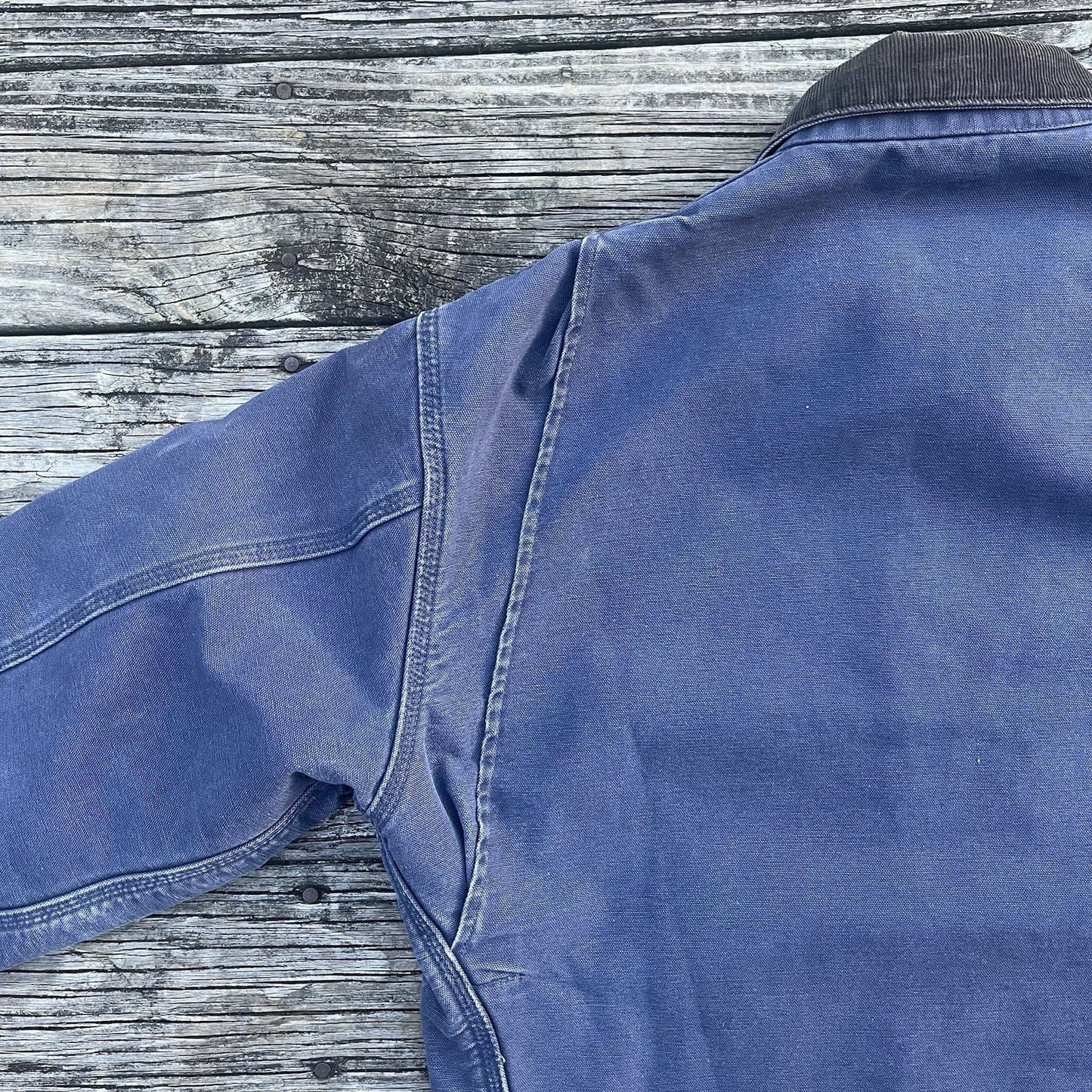 vintage 90’s carhartt j60 ptl aztec lined detroit jacket in petrol size large