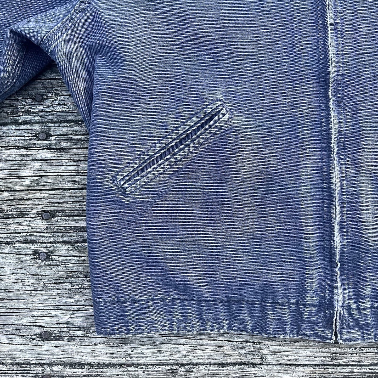 vintage 90’s carhartt j60 ptl aztec lined detroit jacket in petrol size large