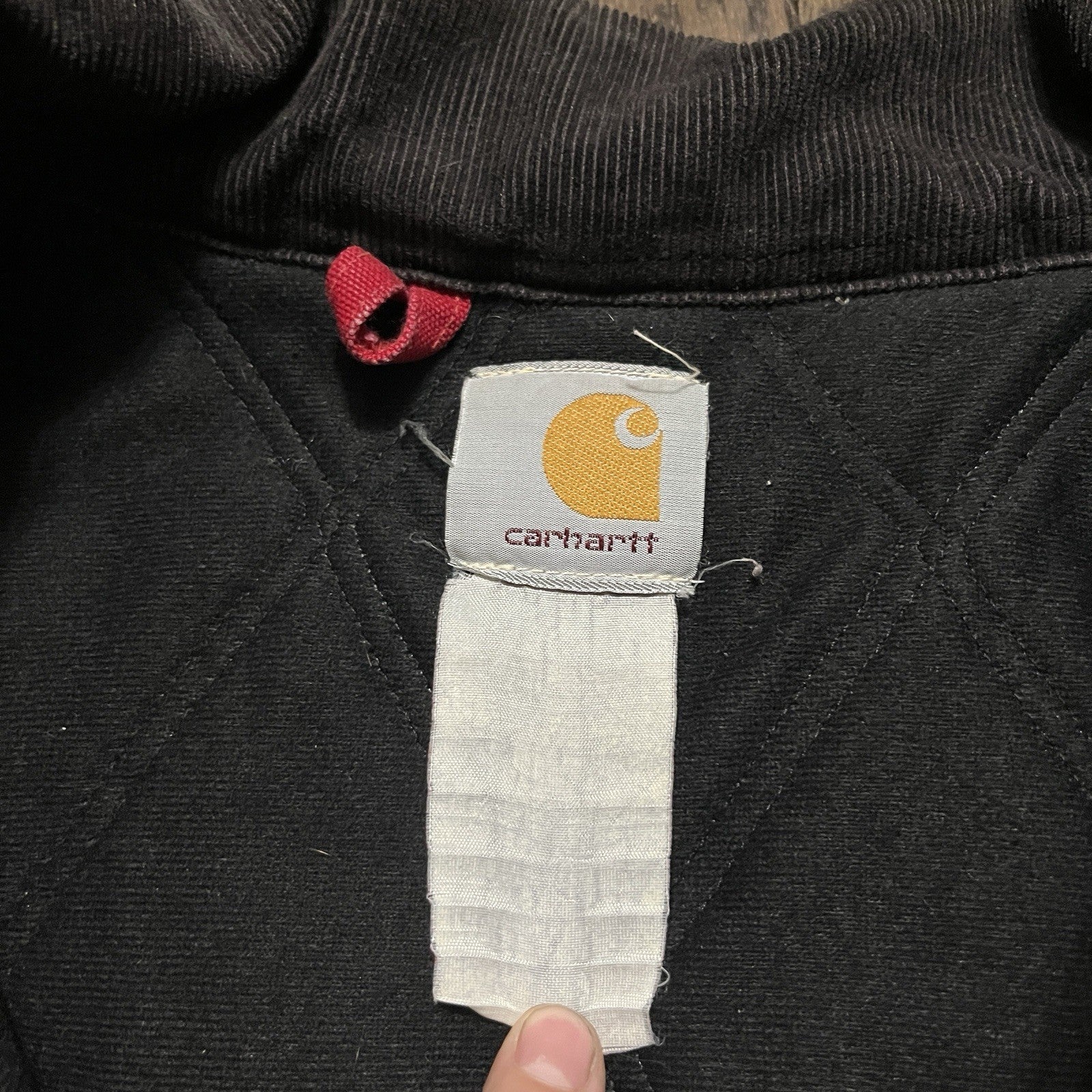 Vintage Red Santa Fe Carhartt Jacket Quilted Lined Barn Coat Size Large Rare