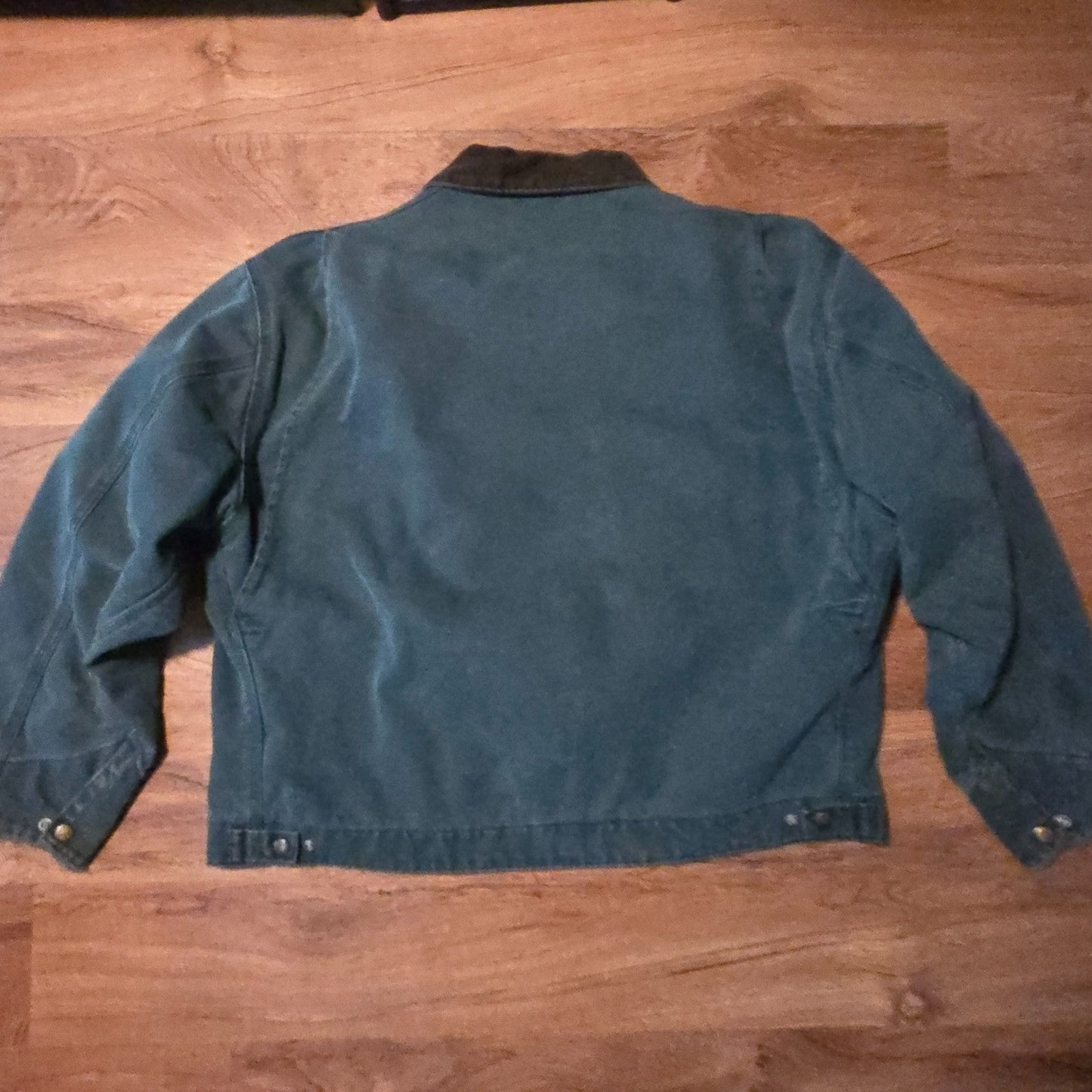 Vintage Carhartt Detroit Jacket J43 HTG Mens 2XL Green Plaid Lined Y2K