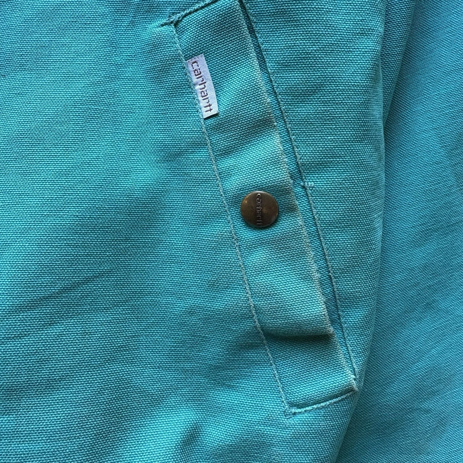 Vintage 1990s Teal CARHARTT Aztec Blanket lined Santa Fe Jacket  (JQ401) Sz L