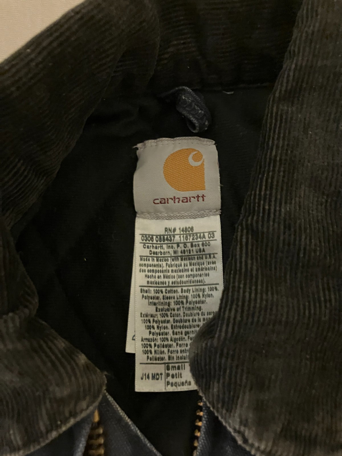 Carhartt Santa Fe Bomber Jacket Navy Small