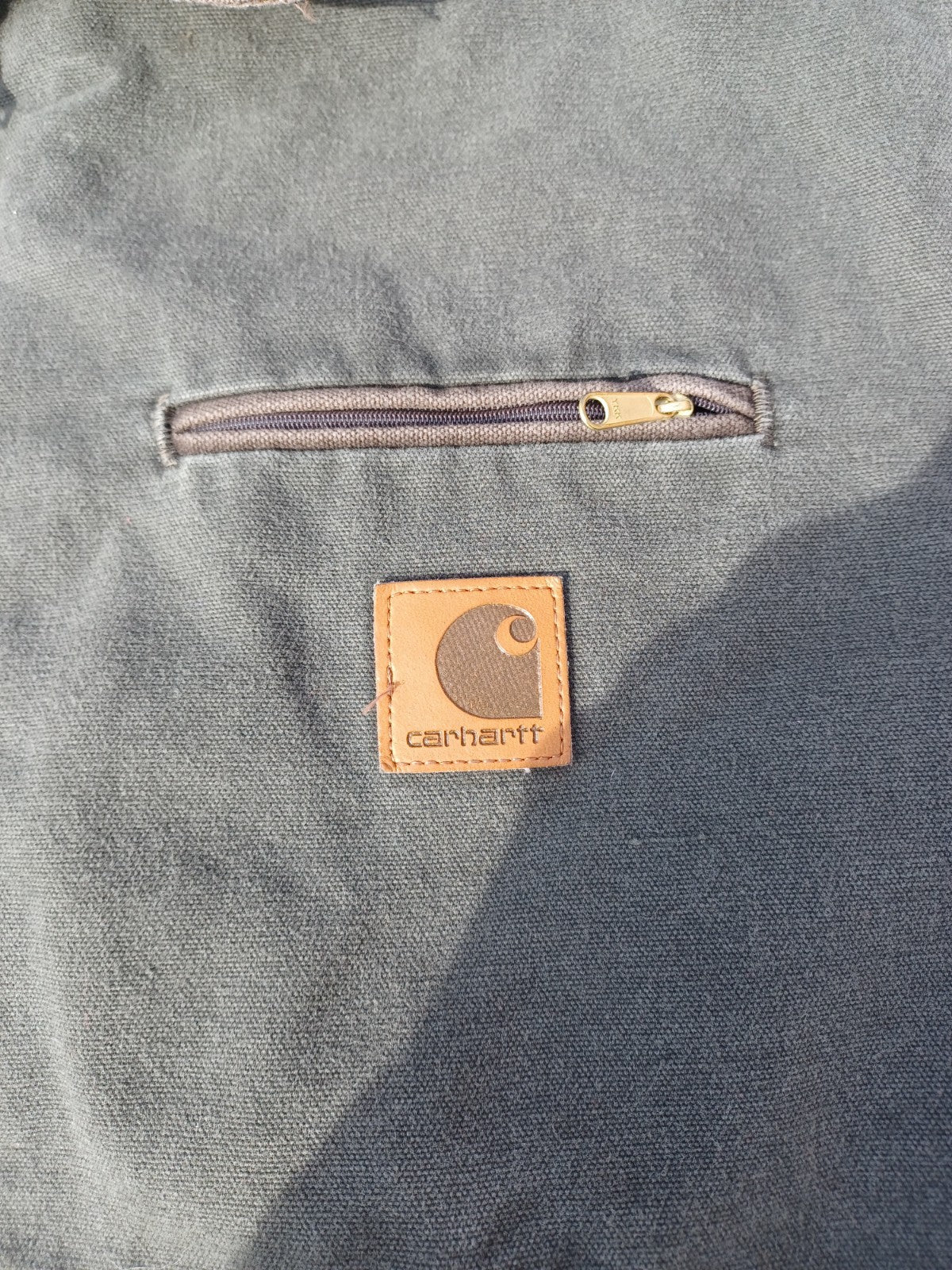 Vintage Carhartt J97 MOS Detroit Jacket Size Large Moss Green Blanket Lined Rare