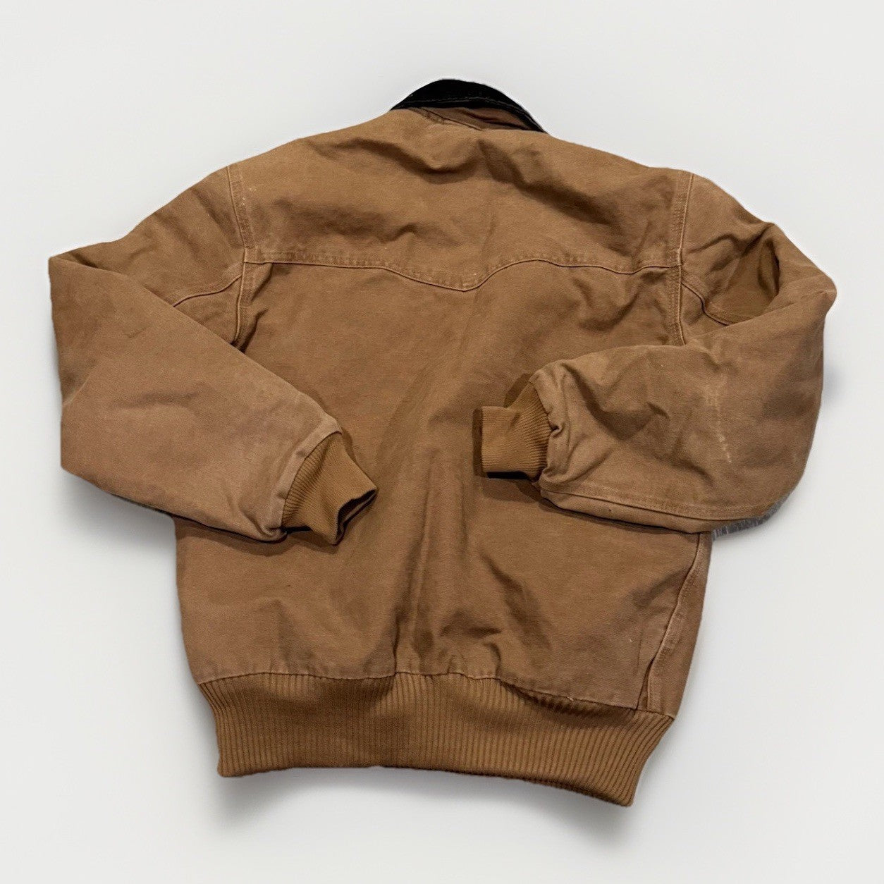 Vintage 90s Small Carhartt Quilted Lined Canvas Collar Jacket J14 BRN Santa Fe