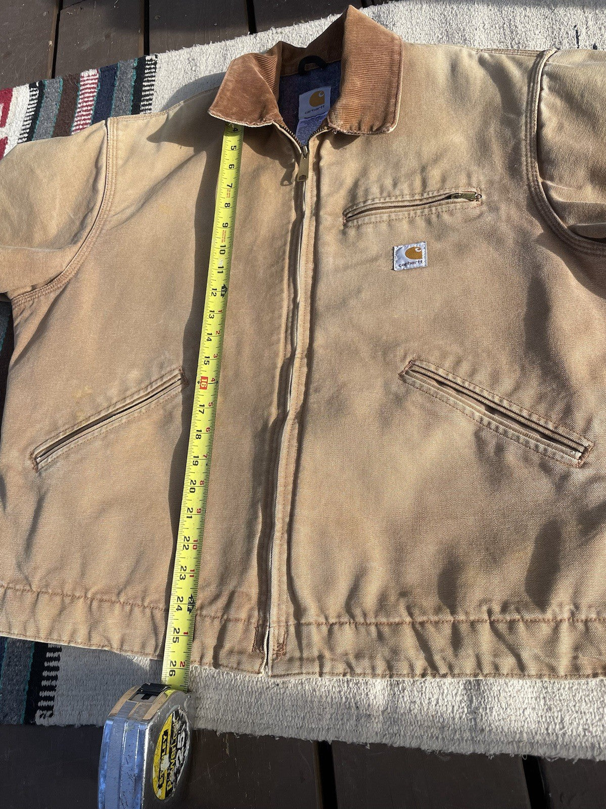 Carhartt Men’s J01 BRN Vintage Detroit Jacket Size 44 Fits Medium-Large