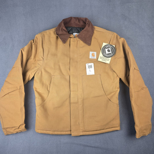 Vintage Carhartt Arctic J02 Jacket Quilt Lined Mens Small 36  Brown Deadstock