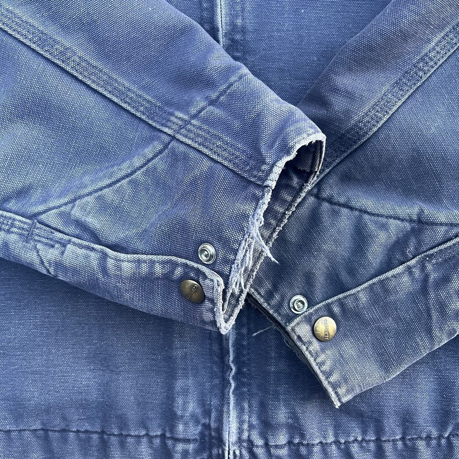 vintage 90’s carhartt j60 ptl aztec lined detroit jacket in petrol size large