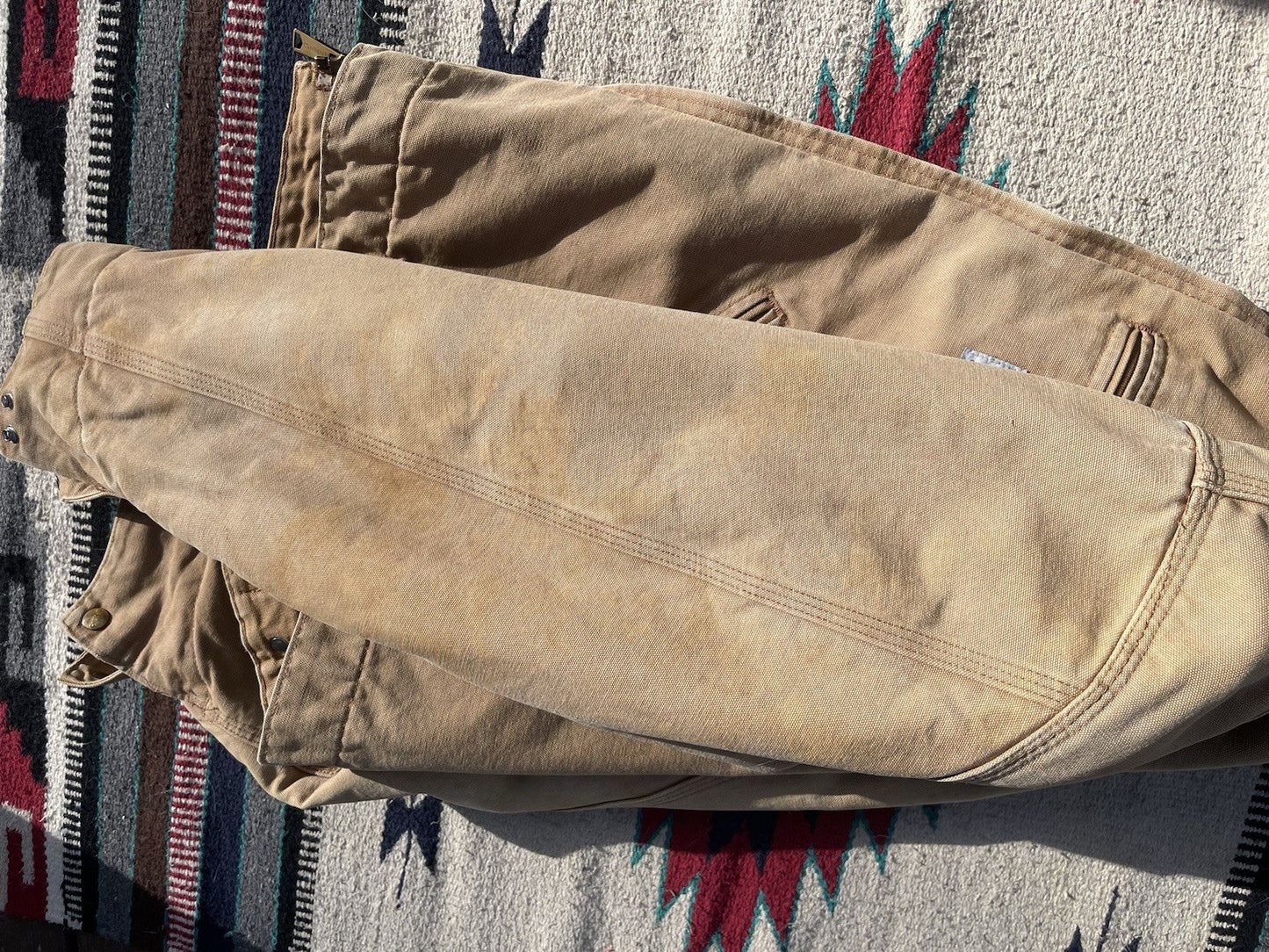 Carhartt Men’s J01 BRN Vintage Detroit Jacket Size 44 Fits Medium-Large