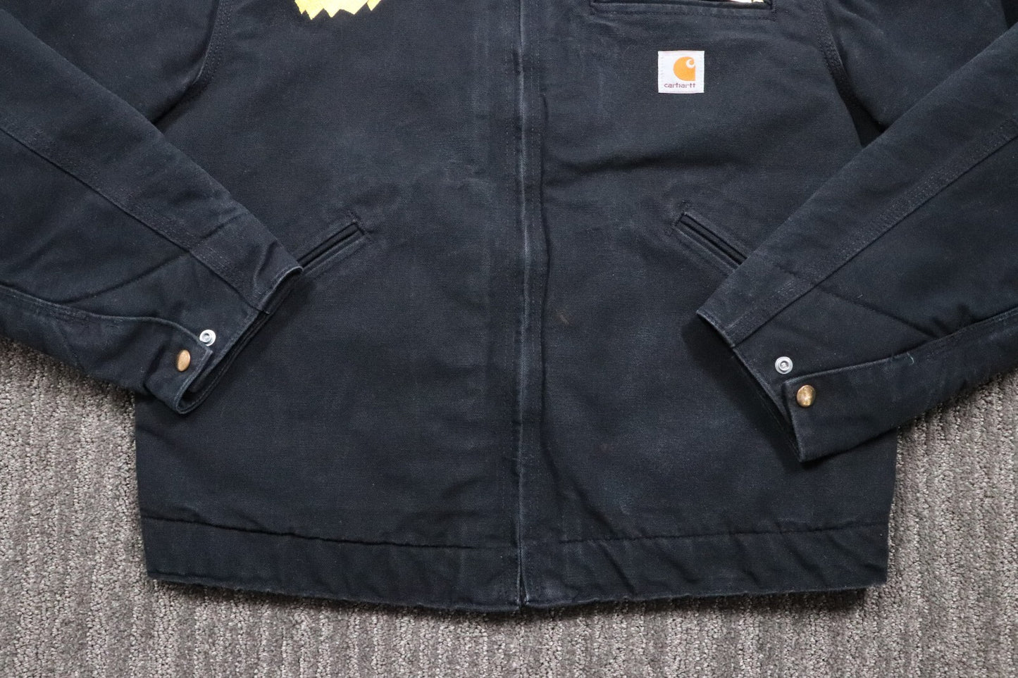 Carhartt VTG USA Detroit Jacket Blanket Lined Men's 40 Reg(medium) Black J01