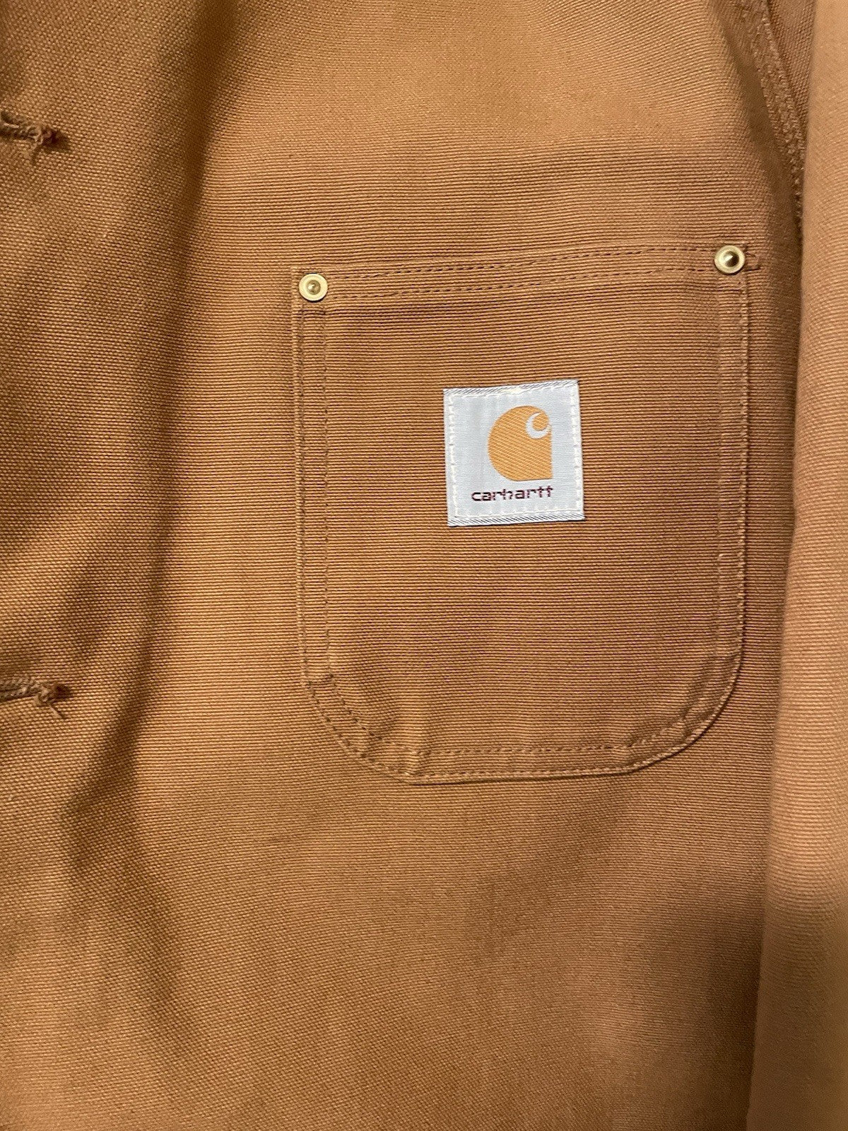 EUC Vintage Carhartt Mens Canvas Blanket Lined Chore Jacket 6BLCT  40 Tall USA