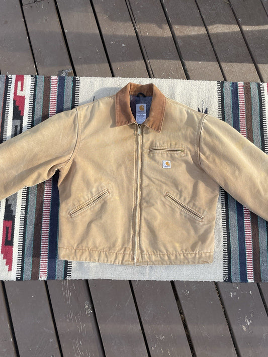 Carhartt Men’s J01 BRN Vintage Detroit Jacket Size 44 Fits Medium-Large