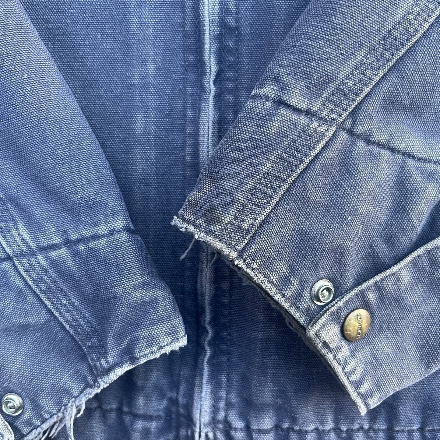 vintage 90’s carhartt j60 ptl aztec lined detroit jacket in petrol size large