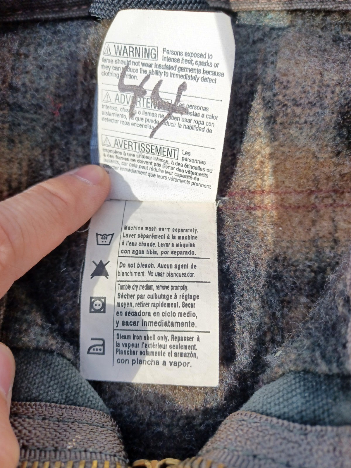 Vintage Carhartt J97 MOS Detroit Jacket Size Large Moss Green Blanket Lined Rare