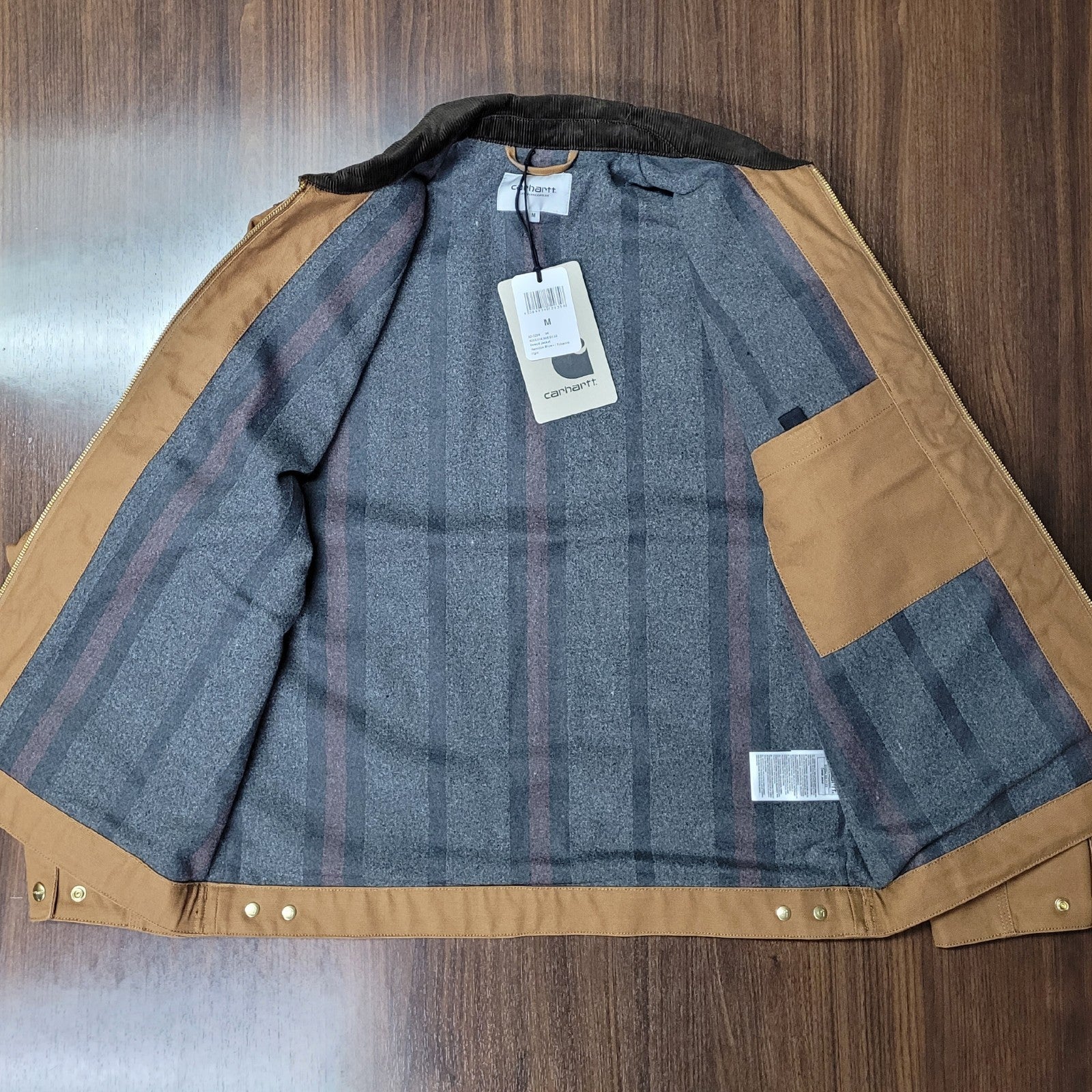 Carhartt WIP Detroit Jacket (Winter) Medium Hamilton Brown / Tobacco NWT