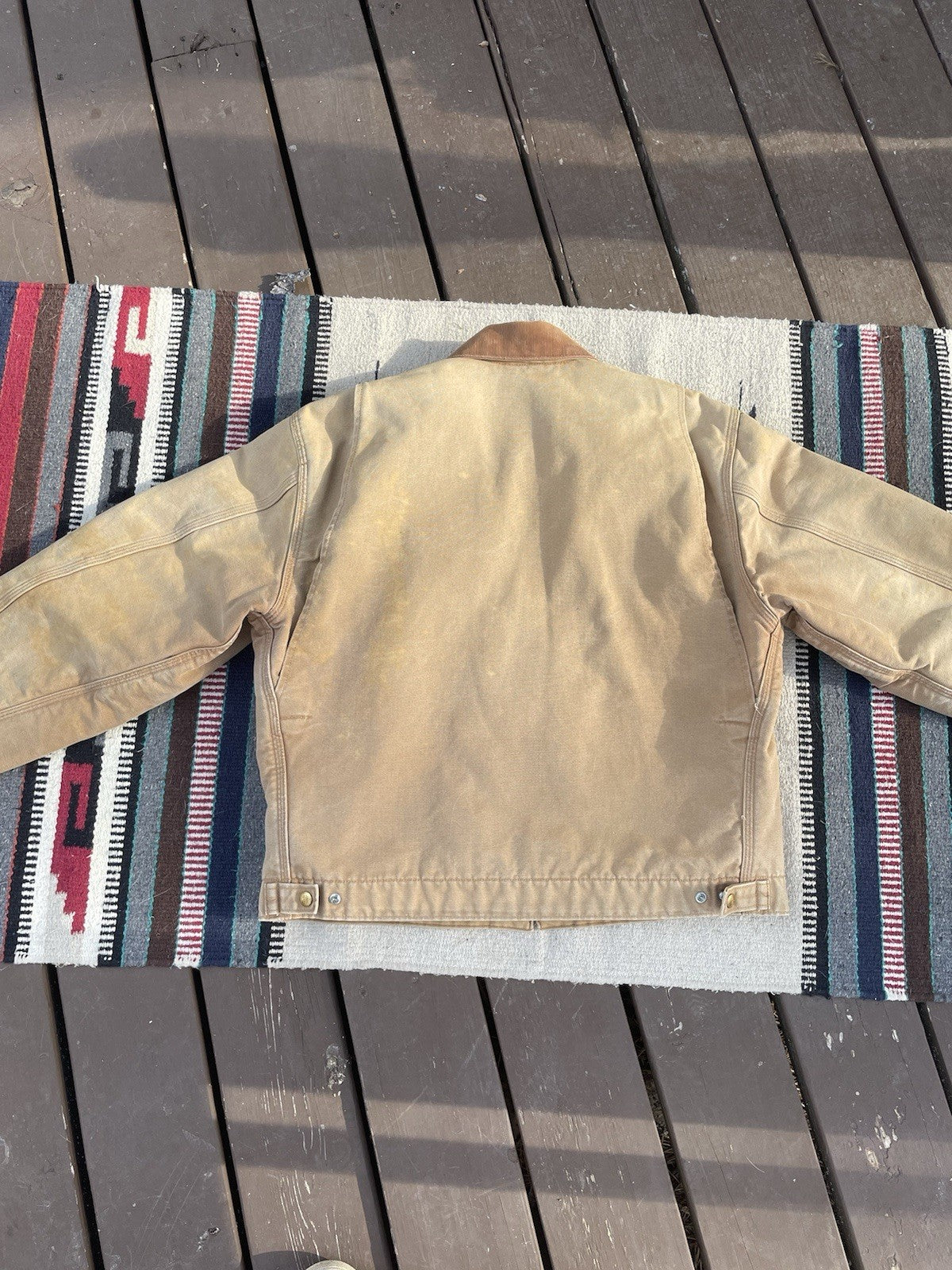 Carhartt Men’s J01 BRN Vintage Detroit Jacket Size 44 Fits Medium-Large