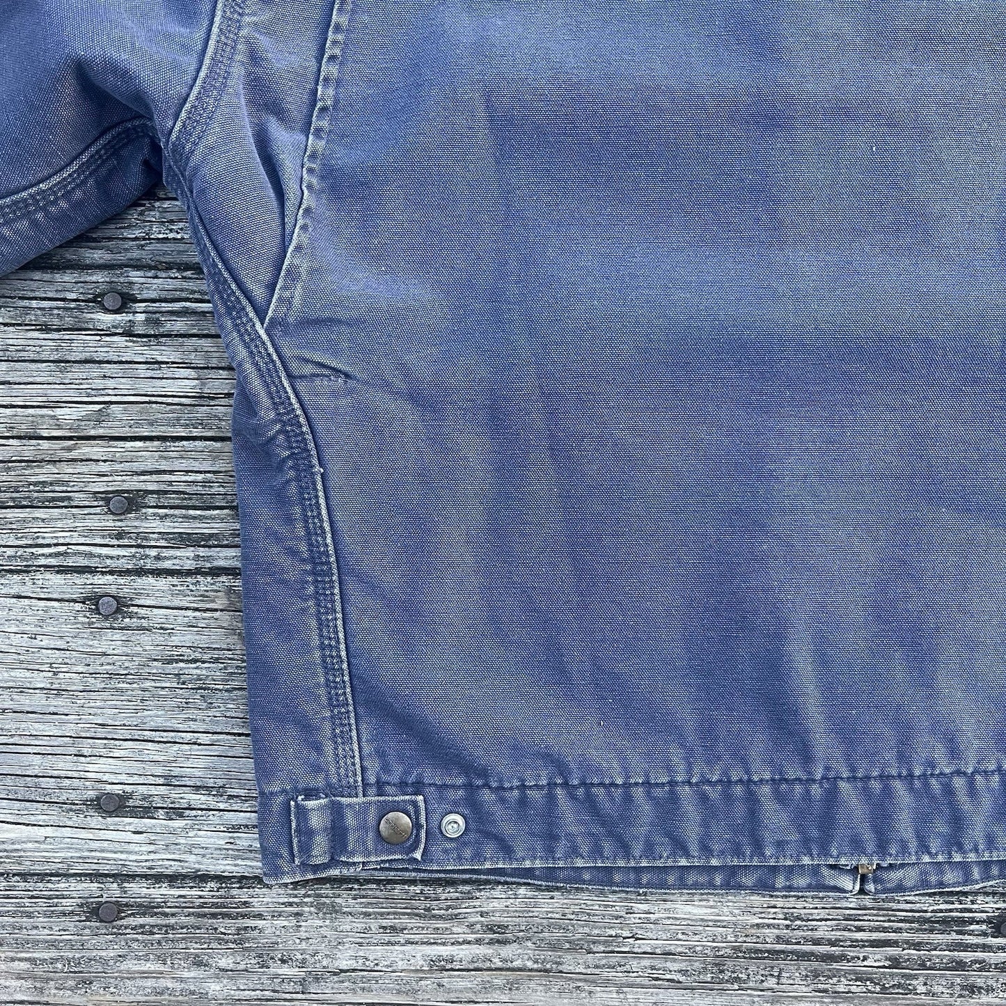 vintage 90’s carhartt j60 ptl aztec lined detroit jacket in petrol size large