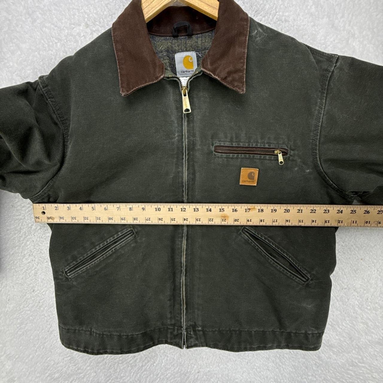 Carhartt VTG Detroit jacket blanket lined large moss green