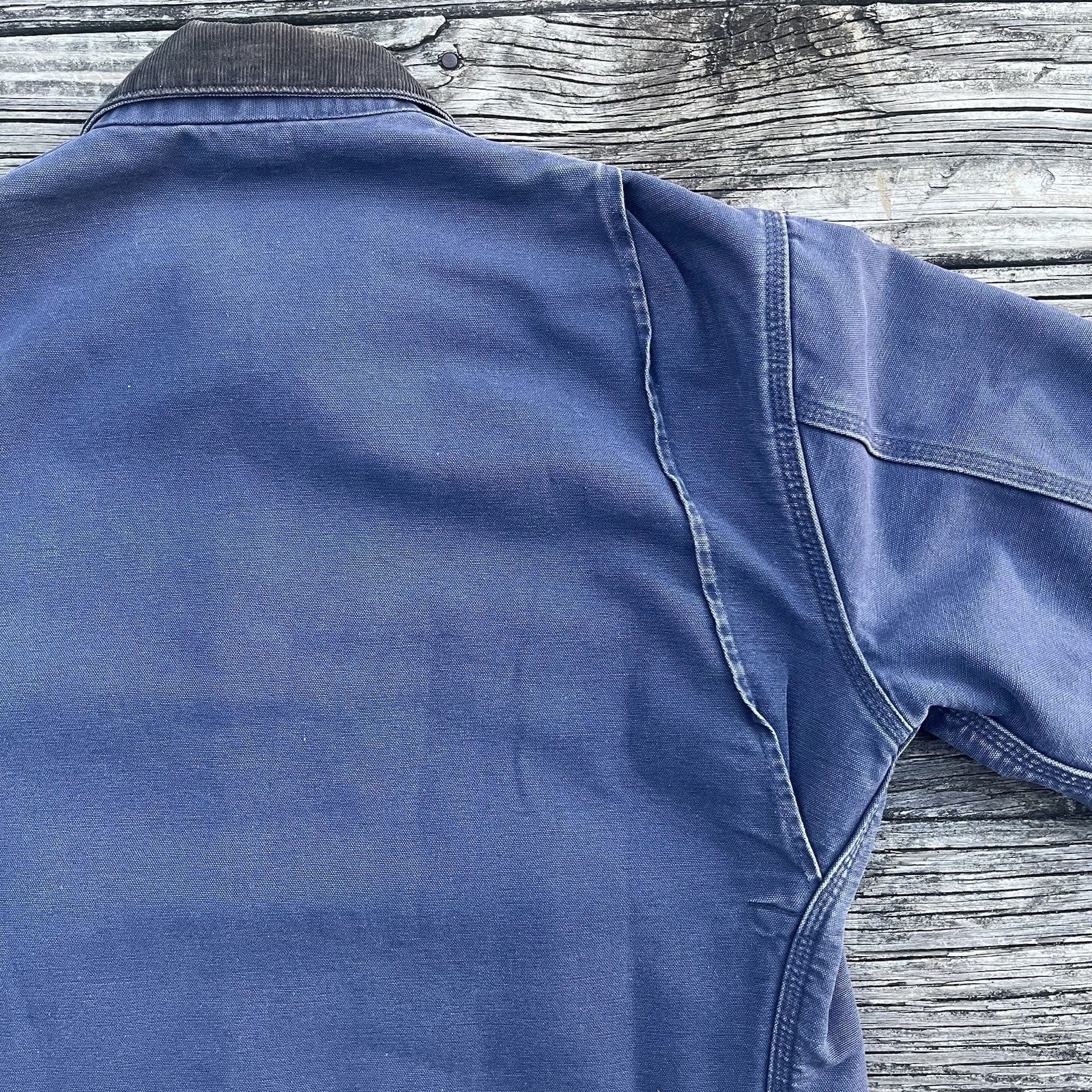 vintage 90’s carhartt j60 ptl aztec lined detroit jacket in petrol size large