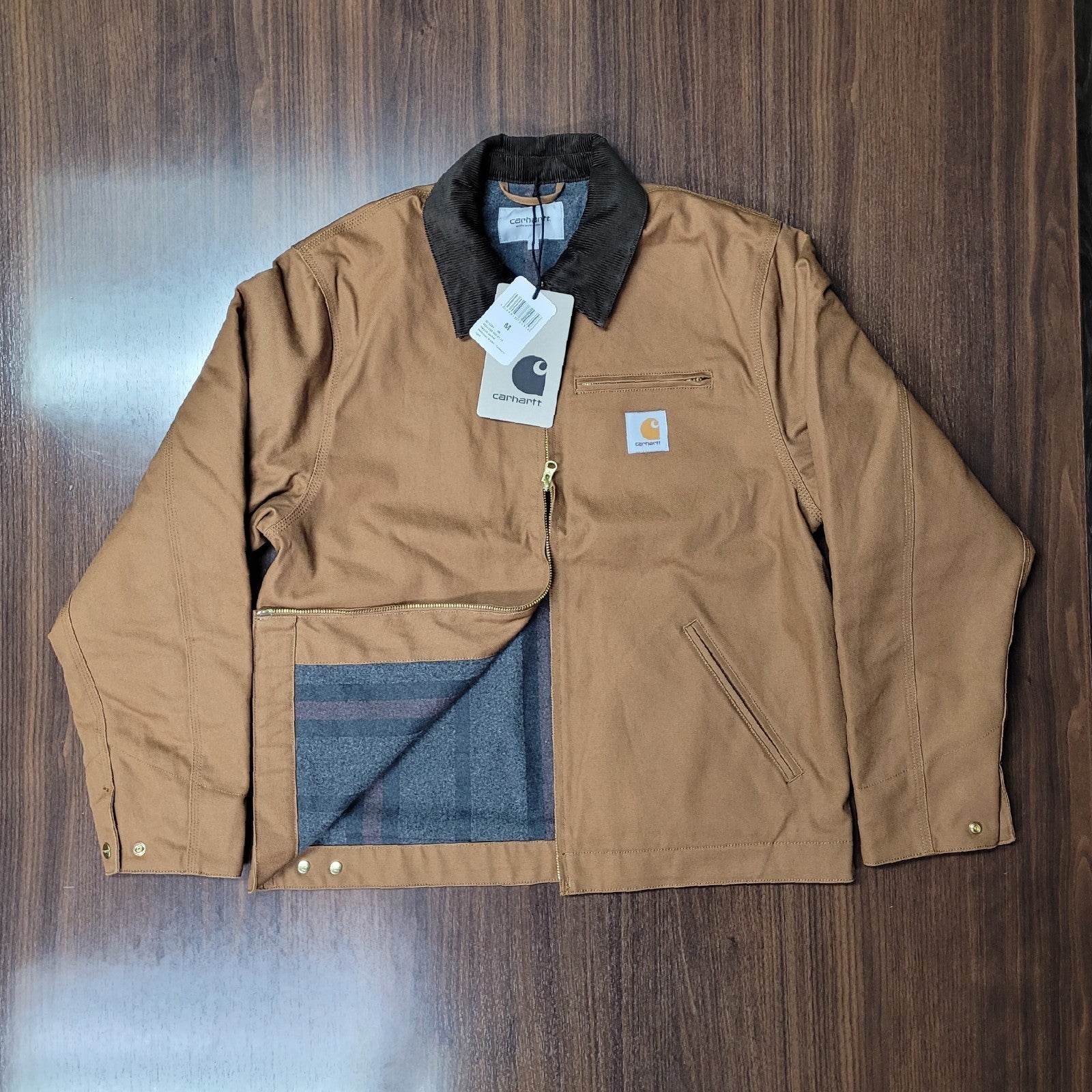 Carhartt WIP Detroit Jacket (Winter) Medium Hamilton Brown / Tobacco NWT