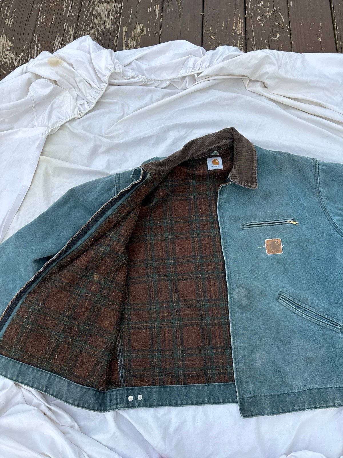 Vintage Carhartt Detroit blanket lined jacket