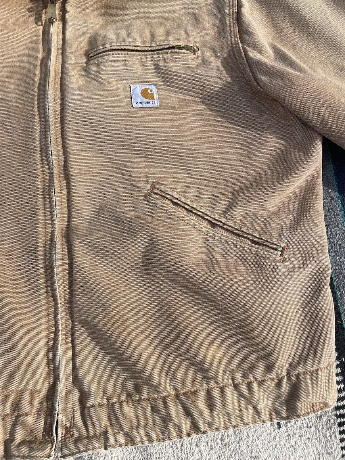 Carhartt Men’s J01 BRN Vintage Detroit Jacket Size 44 Fits Medium-Large