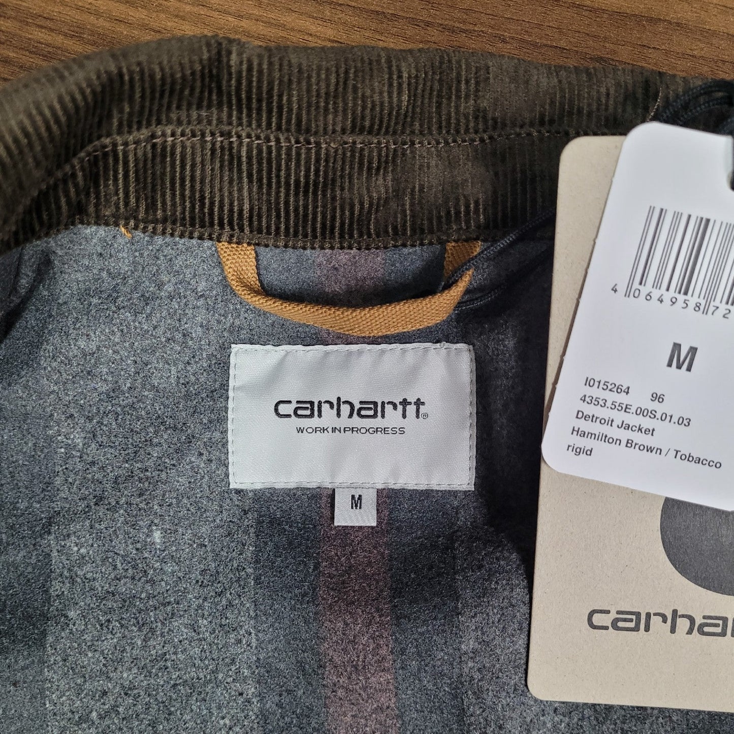 Carhartt WIP Detroit Jacket (Winter) Medium Hamilton Brown / Tobacco NWT