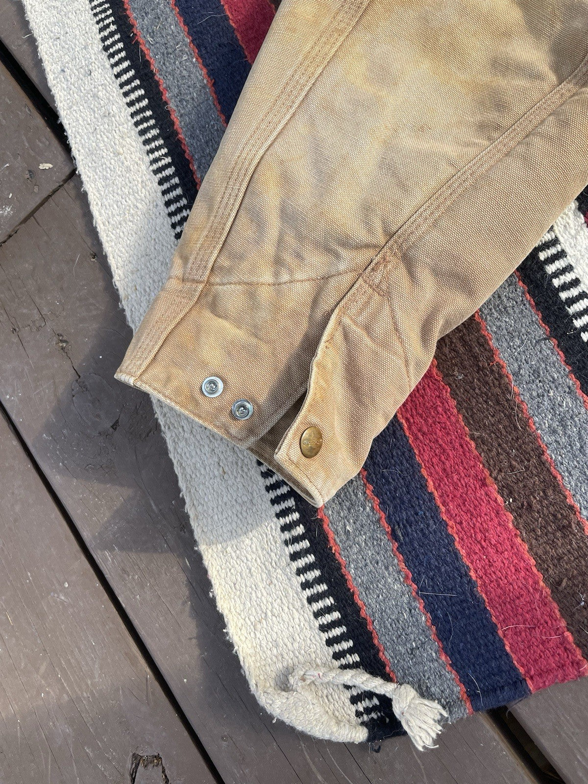 Carhartt Men’s J01 BRN Vintage Detroit Jacket Size 44 Fits Medium-Large