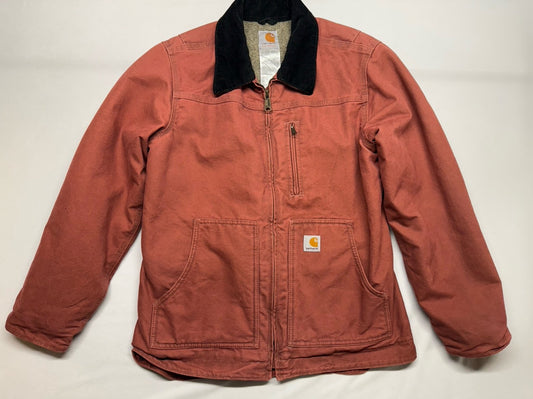 Vintage Y2K Carhartt WOMENS WC061 VRS Salmon Pink Sherpa Lined Sz Small Regular