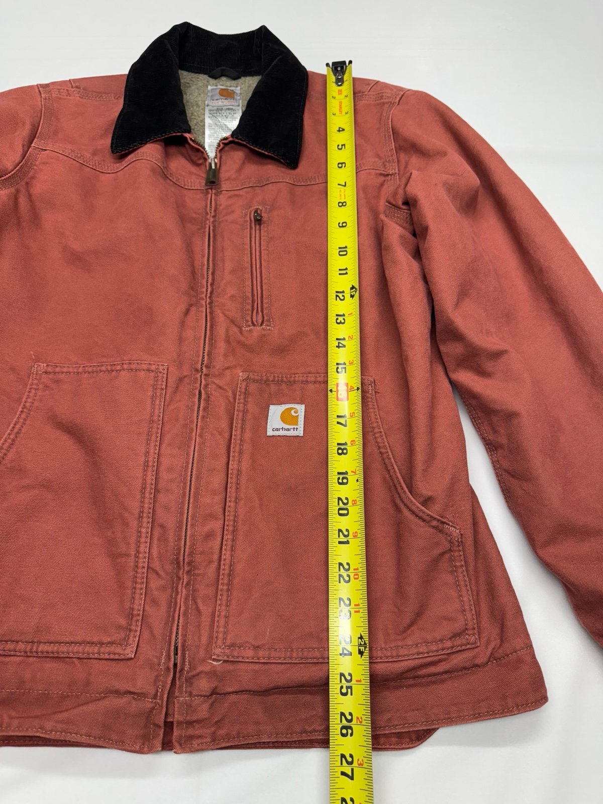 Vintage Y2K Carhartt WOMENS WC061 VRS Salmon Pink Sherpa Lined Sz Small Regular