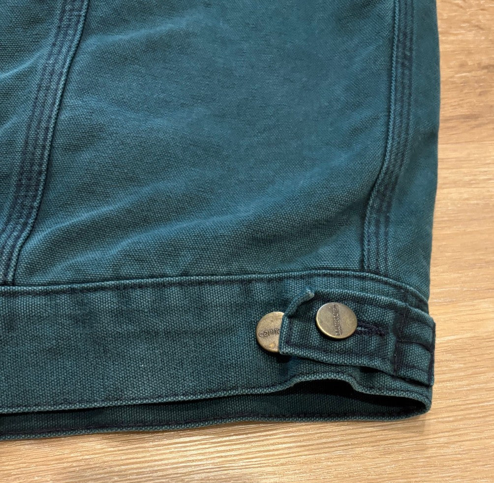 Vintage CARHARTT JB143 Blanket Lined Men's Jacket Hunter Green Large Detroit USA