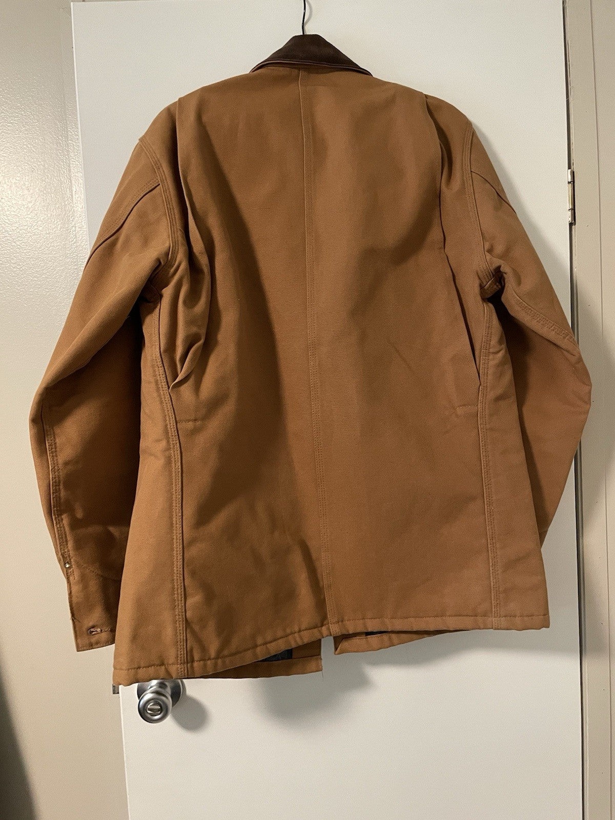 EUC Vintage Carhartt Mens Canvas Blanket Lined Chore Jacket 6BLCT  40 Tall USA