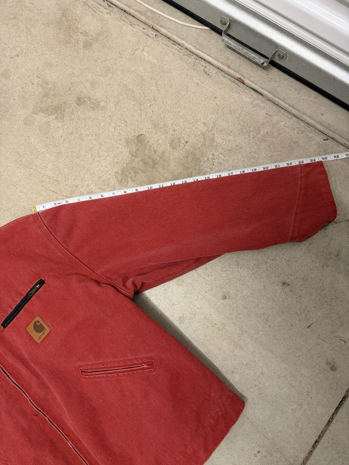 Vintage Carhartt J97 CRI Crimson Red Detroit Jacket Medium Rare Size USA