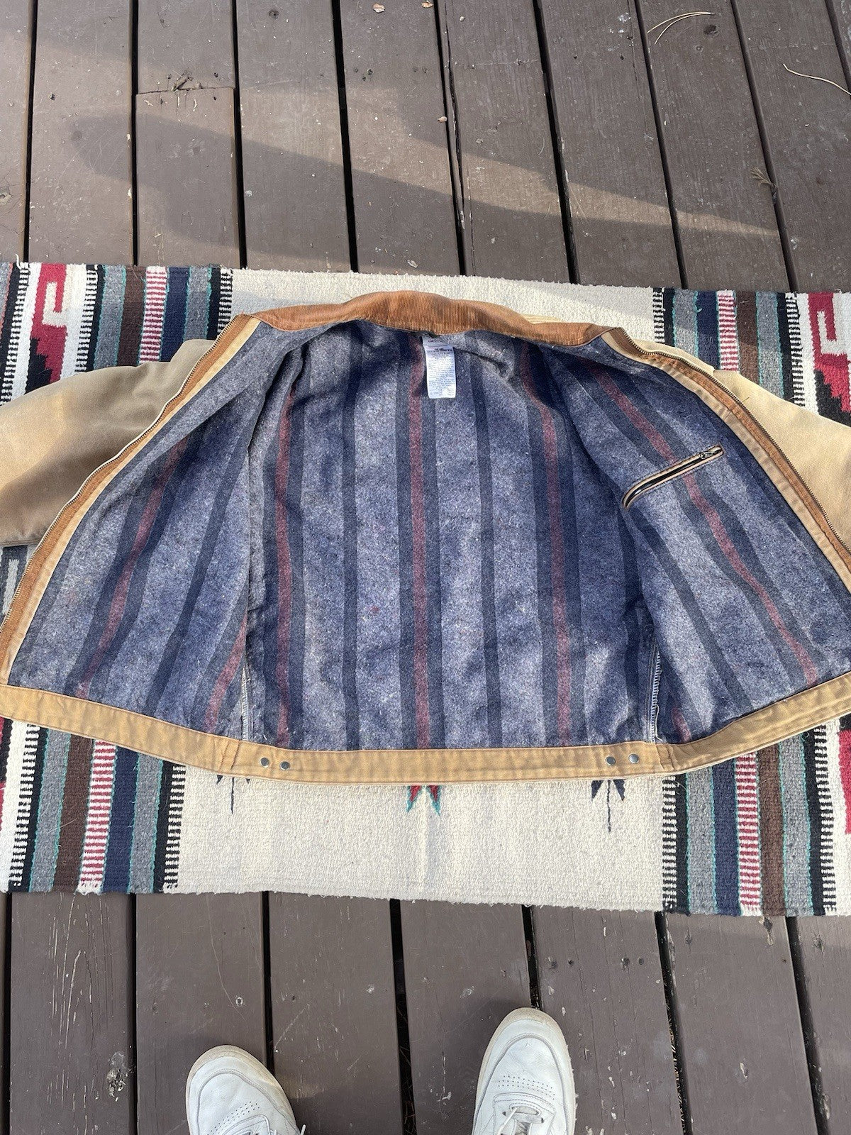 Carhartt Men’s J01 BRN Vintage Detroit Jacket Size 44 Fits Medium-Large