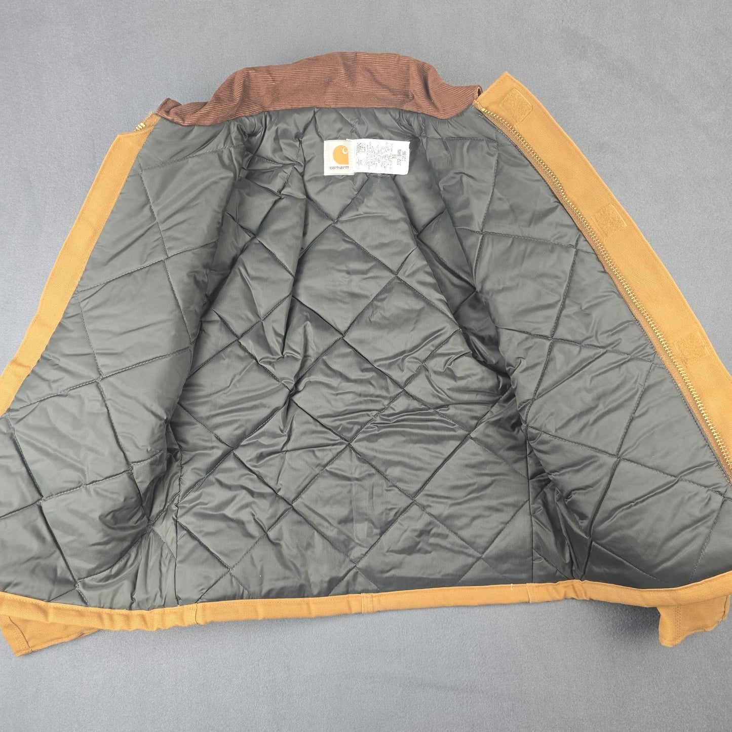 Vintage Carhartt Arctic J02 Jacket Quilt Lined Mens Small 36  Brown Deadstock