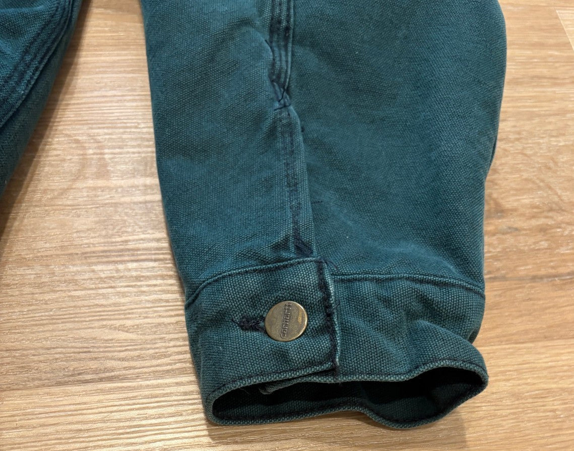 Vintage CARHARTT JB143 Blanket Lined Men's Jacket Hunter Green Large Detroit USA