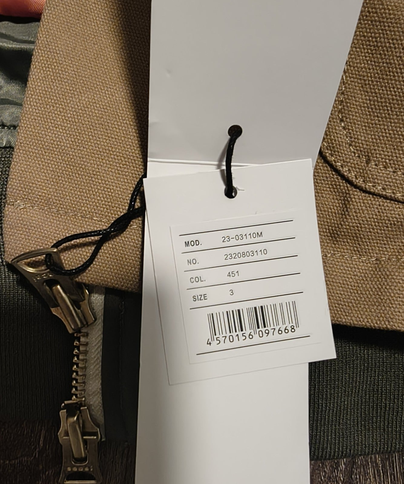 Carhartt WIP x Sacai  Michigan Jacket  MA-1  Brown L size NWT