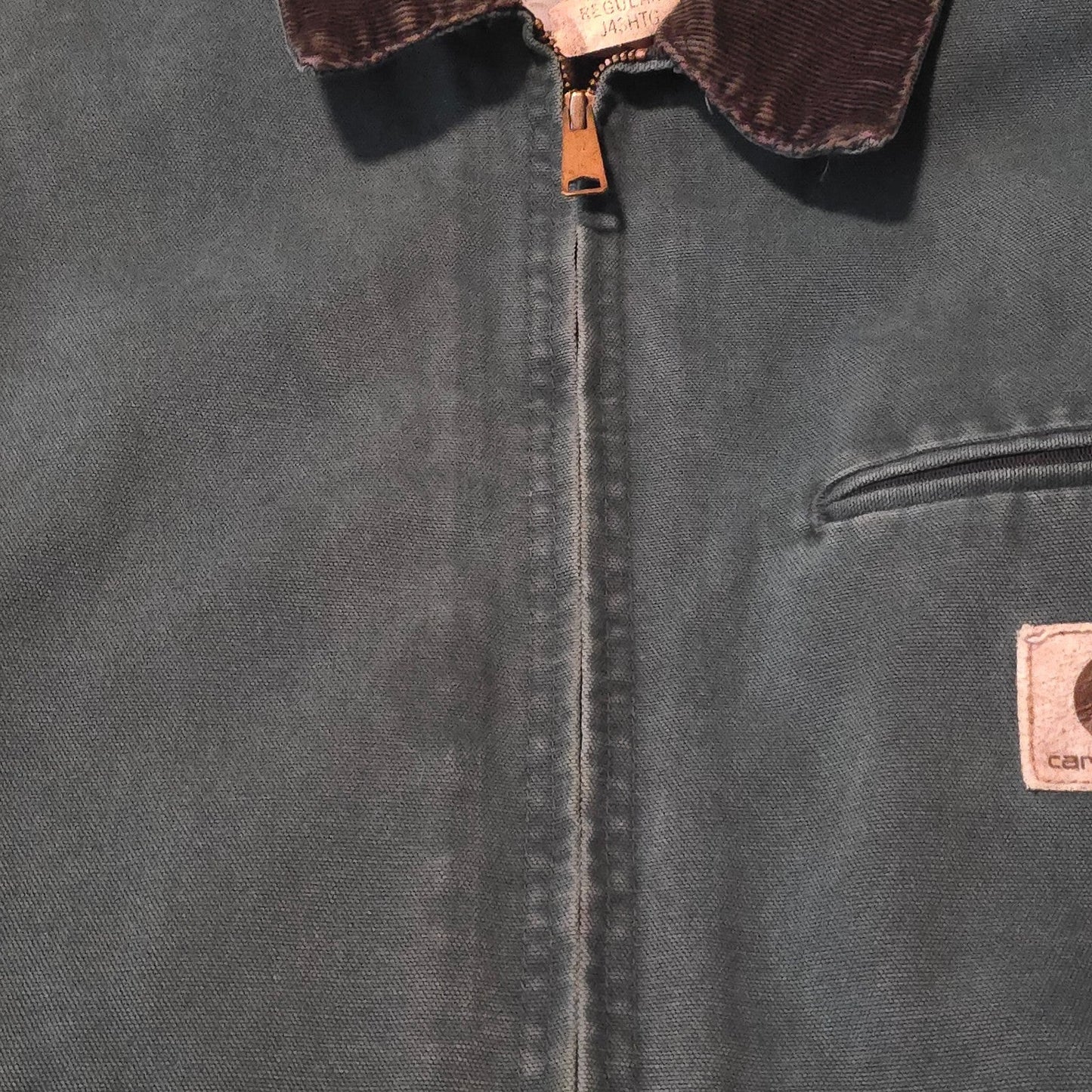 Vintage Carhartt Detroit Jacket J43 HTG Mens 2XL Green Plaid Lined Y2K