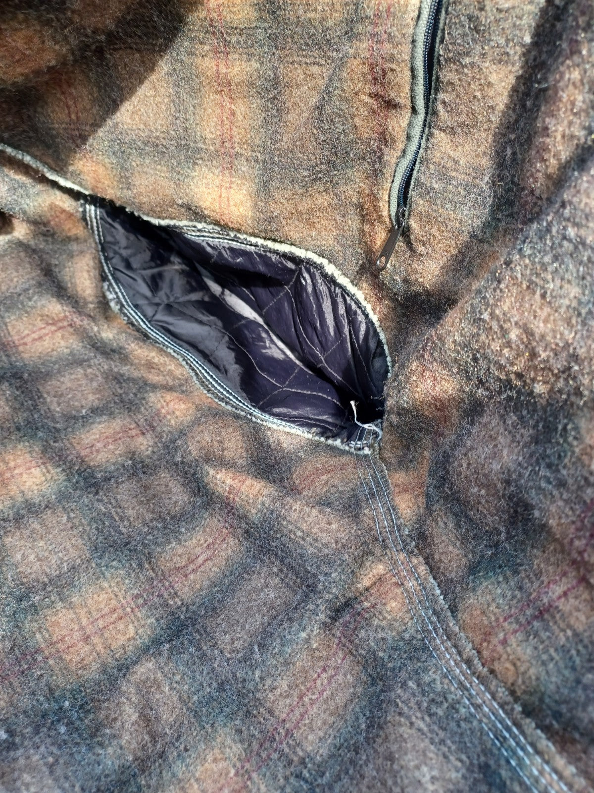 Vintage Carhartt J97 MOS Detroit Jacket Size Large Moss Green Blanket Lined Rare