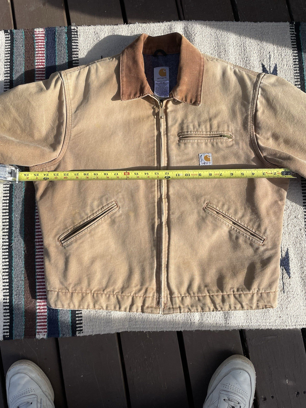 Carhartt Men’s J01 BRN Vintage Detroit Jacket Size 44 Fits Medium-Large